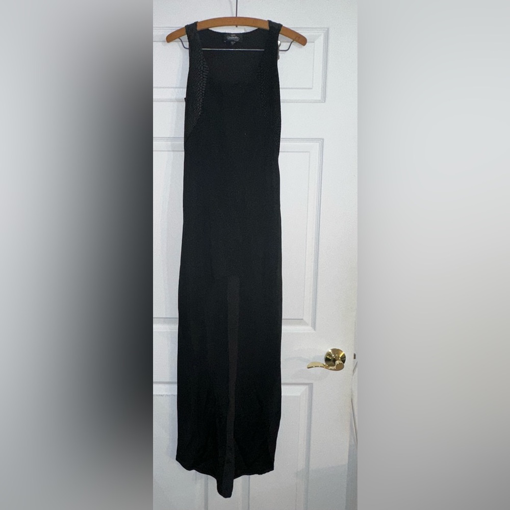 Bebe Addiction Dress - High Low Dress with Velvet Snakeskin Details
